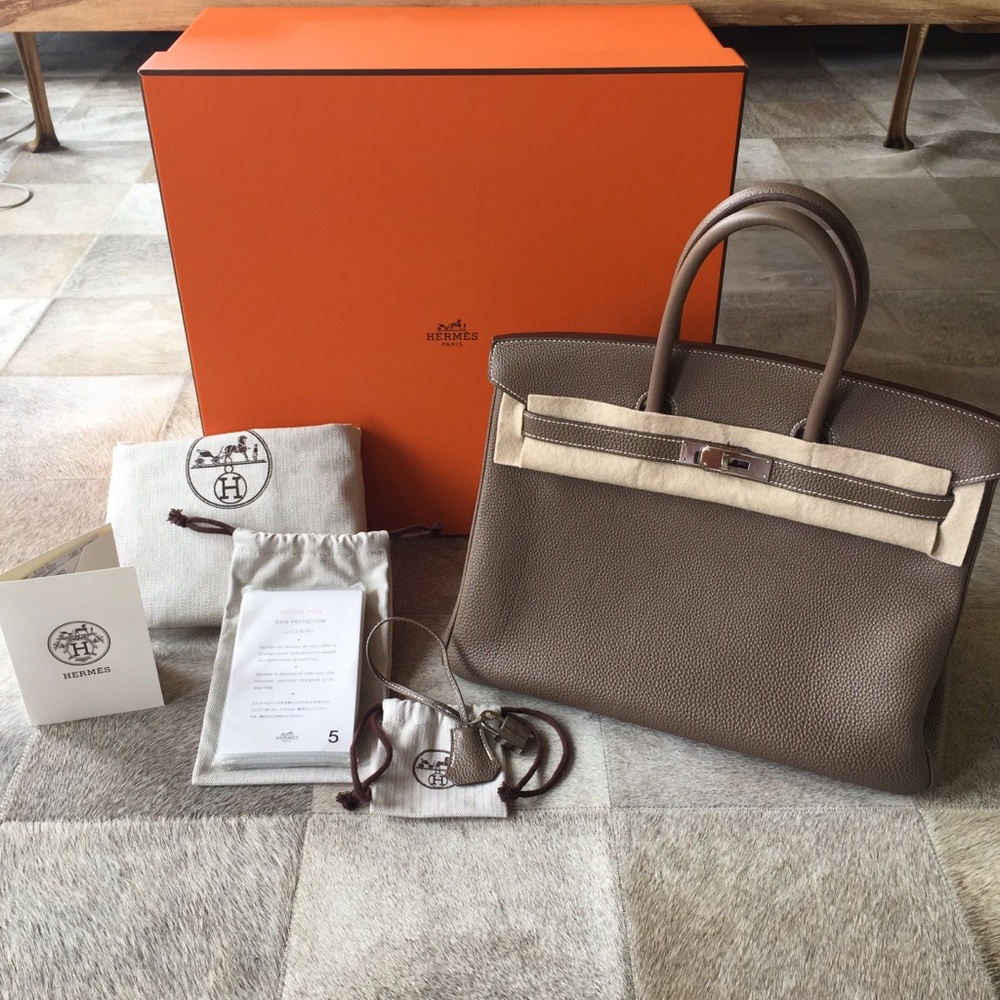 Hermes Birkin 35 Etoupe Togo w/ Palladium HW